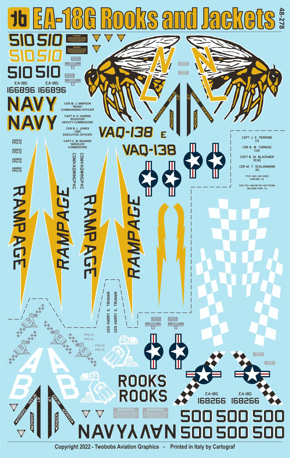 Two Bobs TB48278 1:48 Boeing EA-18G Super Hornet Rooks and Yellow Jackets