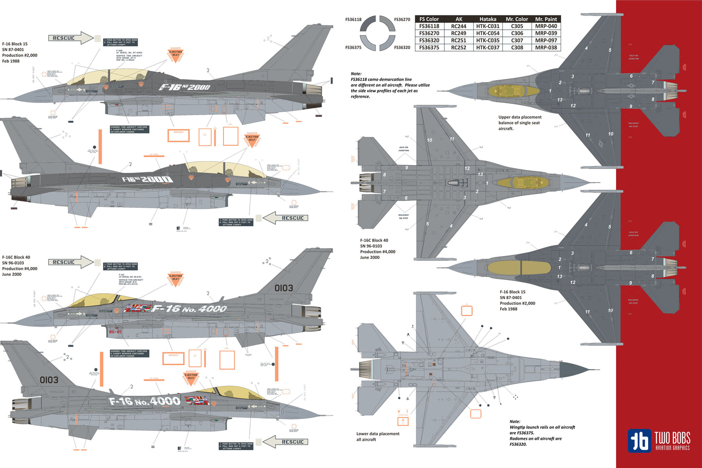 Two Bobs TB48280 F-16A/C Long Live the Viper Decals 1:48