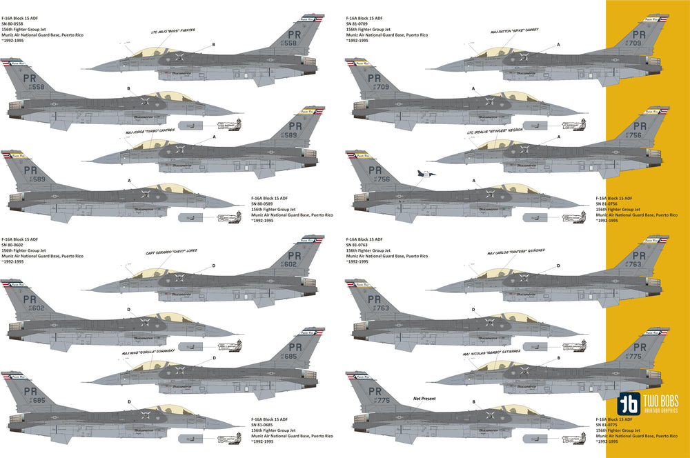 Two Bobs TB48283 1:48 General-Dynamics F-16A/F-16B Vipers of the Caribbean