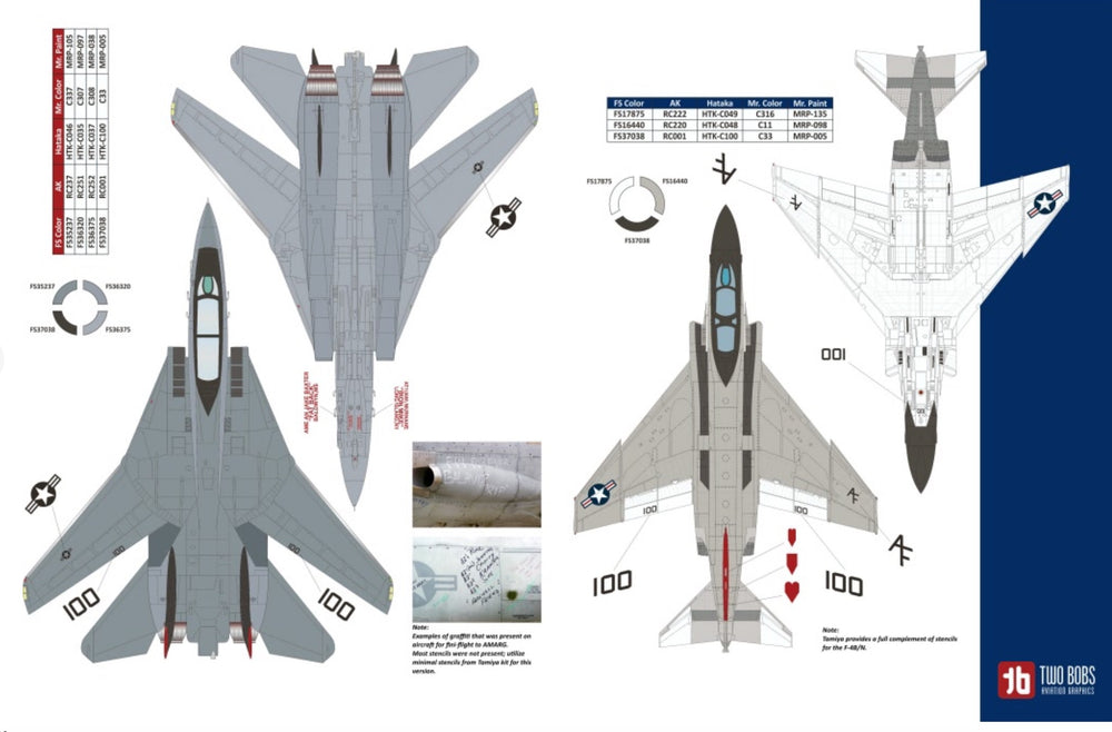 Two Bobs TB48285 F-4N Phantom & F-14A Tomcat VF-201 1:48