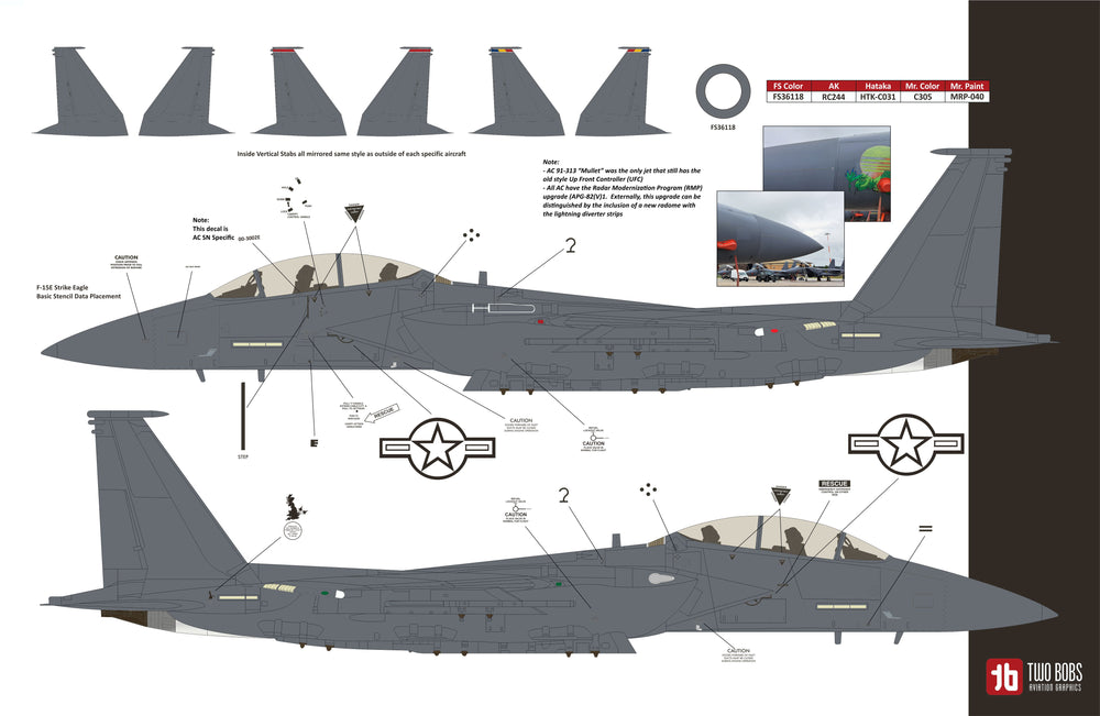 Two Bobs TB48286 F-15E Strike Eagle Black Panther Drone Killers 1:48