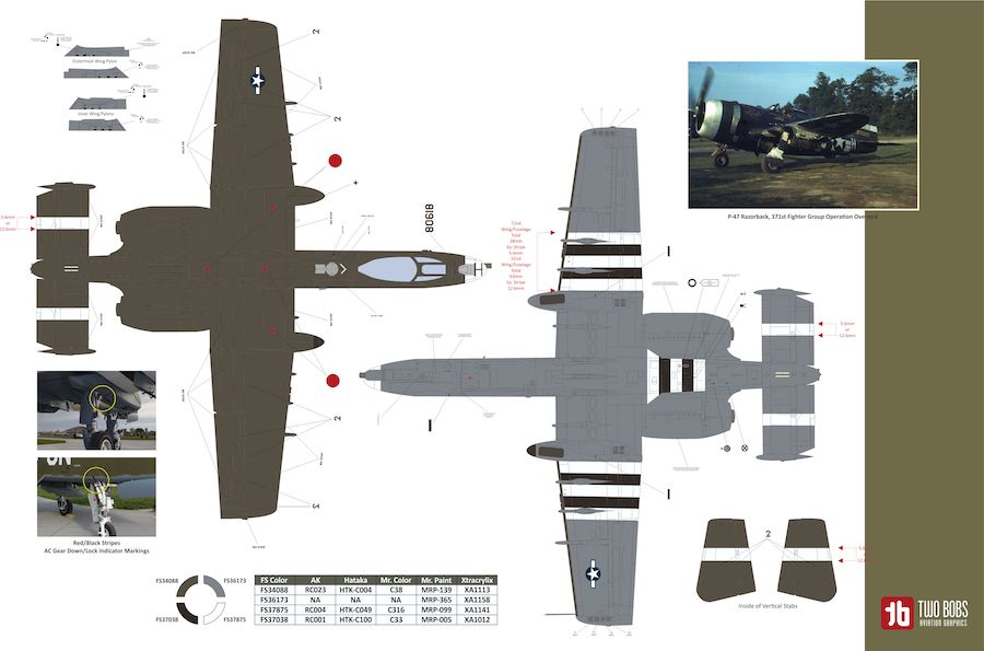 Two Bobs TB72110 A-10C Thunderbolt II Heritage Hawgs combined with TB32071