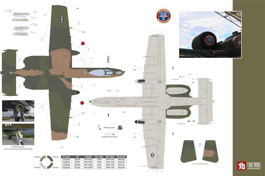 Two Bobs TB72110 A-10C Thunderbolt II Heritage Hawgs combined with TB32071