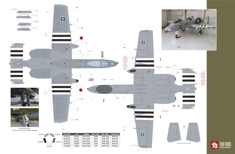 Two Bobs TB72110 A-10C Thunderbolt II Heritage Hawgs combined with TB32071