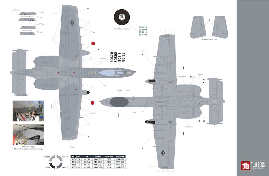 Two Bobs TB72111 A-10C Thunderbolt II Hoosier Hawgs combined with TB32072