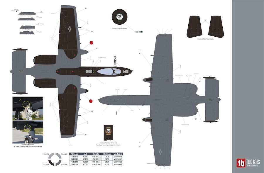 Two Bobs TB72111 A-10C Thunderbolt II Hoosier Hawgs combined with TB32072