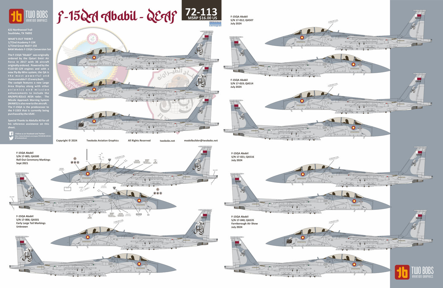 Two Bobs TB72113 1:72 F-15QA Ababil QEAF