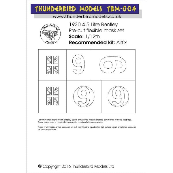 Thunderbird Models TBM004 1:12 1930 Bentley 4.5 litre supercharged.