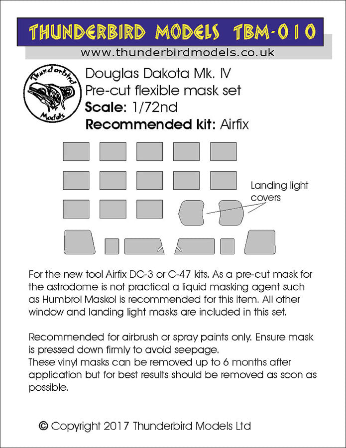 Thunderbird Models TBM010 1:72 Douglas Dakota Mk.IV/C-47