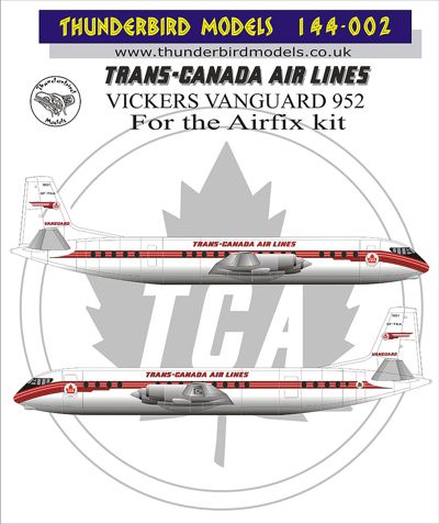Thunderbird Models TBM144002 1:144 TCA/Trans-Canada Airlines Vickers Vanguard