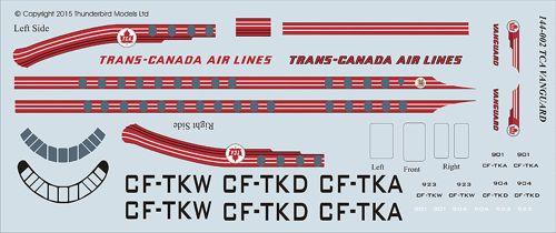 Thunderbird Models TBM144002 1:144 TCA/Trans-Canada Airlines Vickers Vanguard
