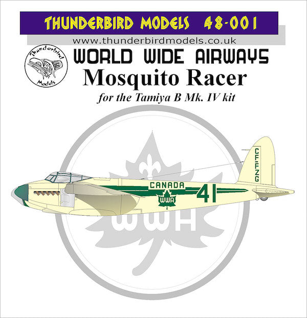 Thunderbird TBM48001 World Wide Airways Mosquito Racer 1:48