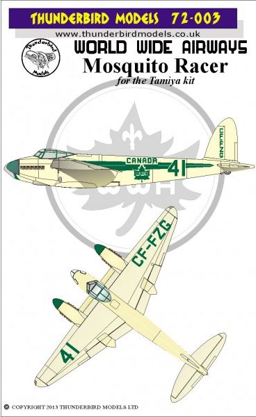 Thunderbird Models TBM72003 1:72 WWA Racing Mosquito