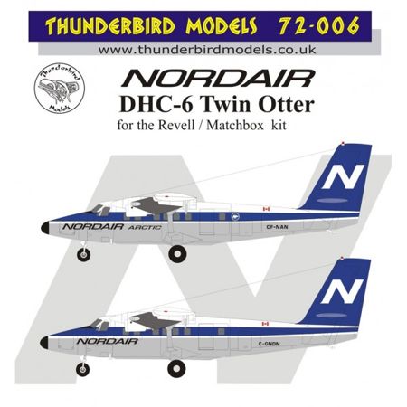 Thunderbird Models TBM72006 1:72 Nordair de_Havilland_Canada DHC-6 Twin Otter