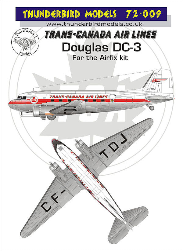 Thunderbird Models TBM72009 1:72 TCA/Trans-Canada Airlines Douglas DC-3
