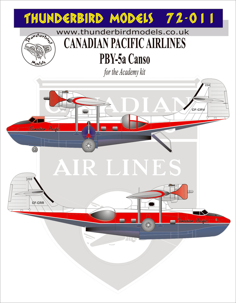 Thunderbird TBM72011 Canadian Pacific PBY-5a Catalina 1:72