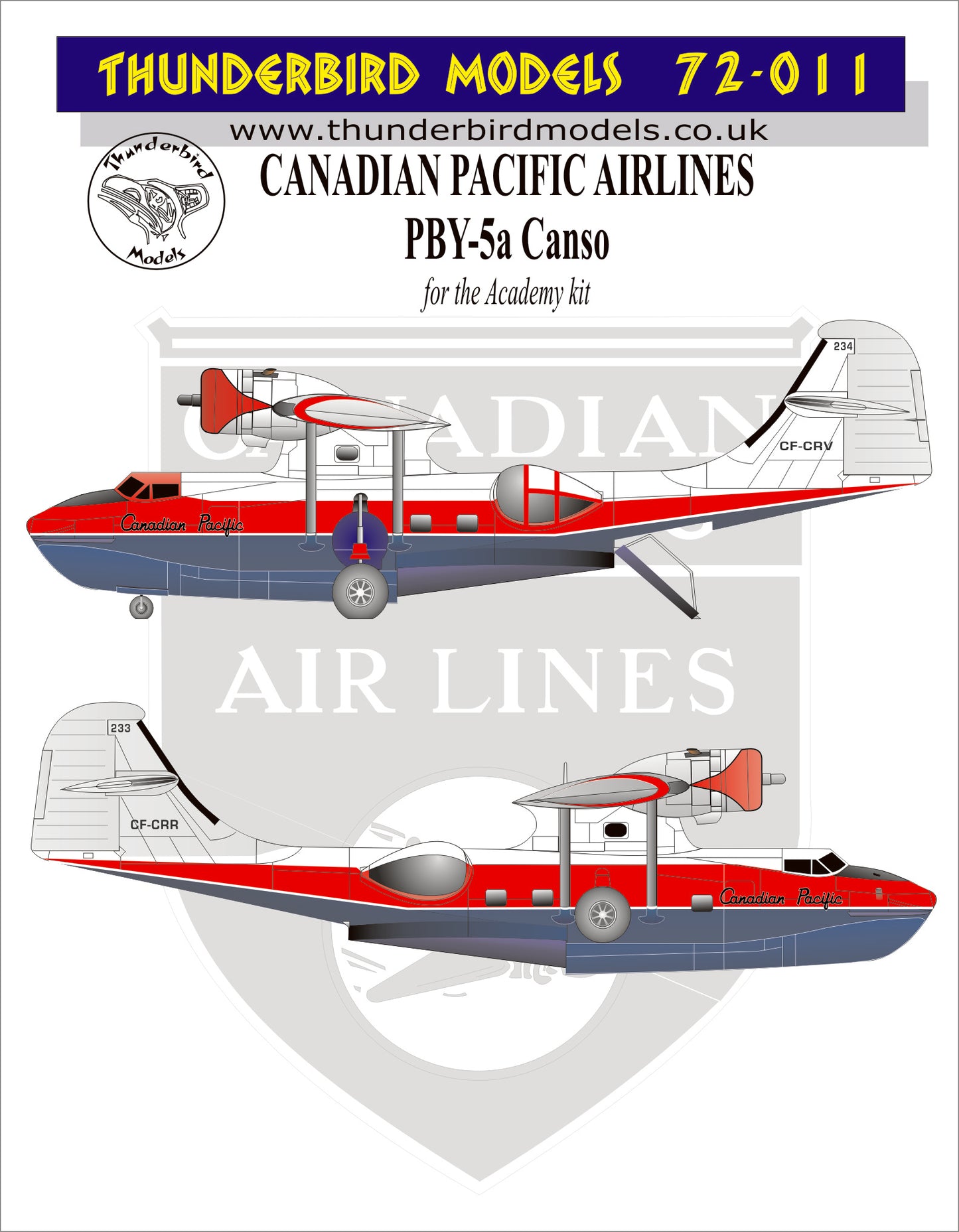 Thunderbird TBM72011 Canadian Pacific PBY-5a Catalina 1:72