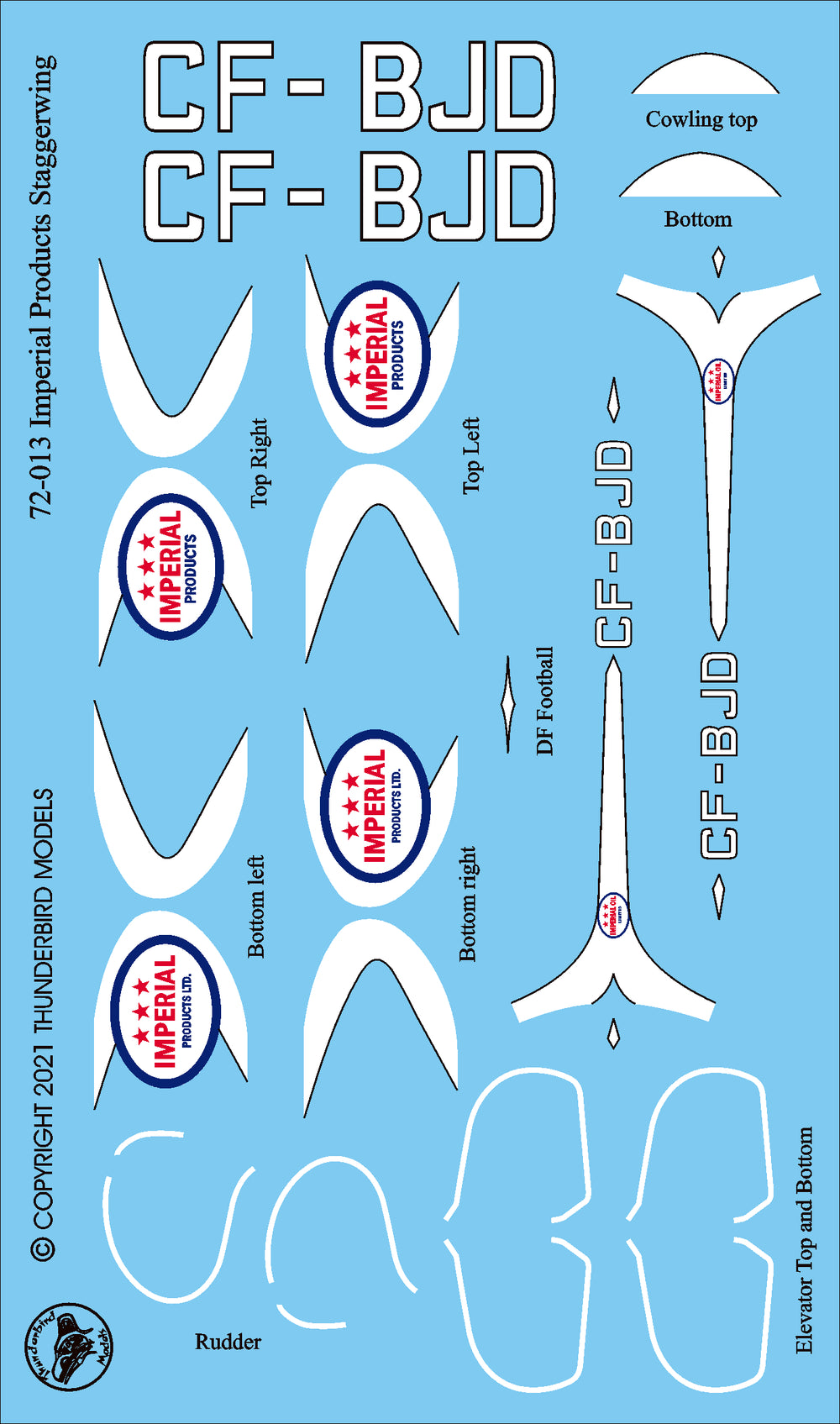 Thunderbird Models TBM72013 1:72 Imperial Products Beechcraft B-17S Staggerwing