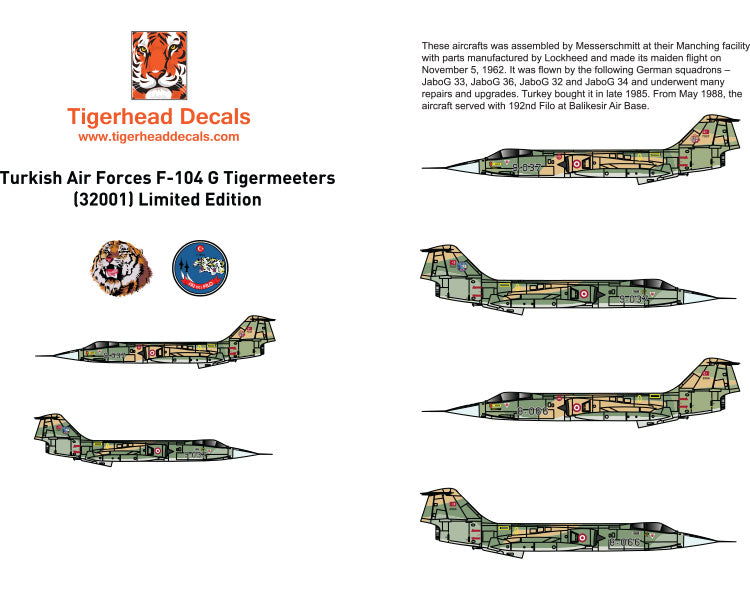 Tigerhead THD32001 Turkish Air Force F-104G Tigermeeters 1:32