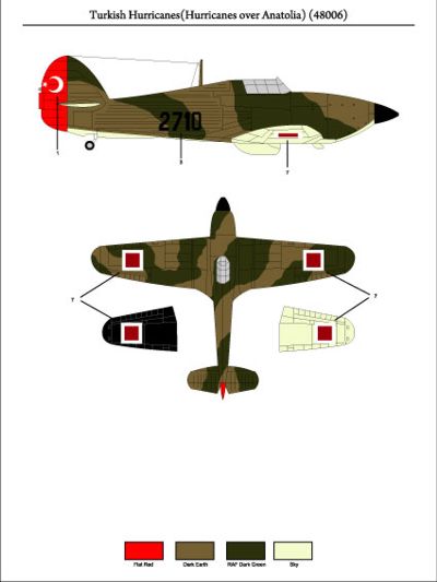 Tigerhead Models THD48006 1:48 Turkish Hawker Hurricanes