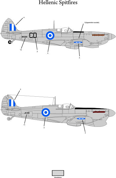 Tigerhead Models THD48017 1:48 Hellenic Supermarine Spitfires