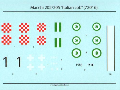 Tigerhead THD72016 Italian Job Macchi C.202/C.205 Intl 1:72