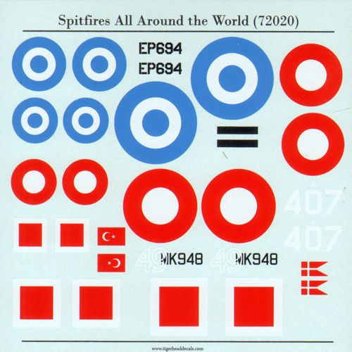 Tigerhead Models THD72020 1:72 Supermarine Spitfires All Around the World