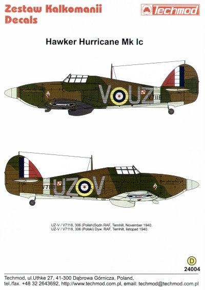 Techmod TM24004 1:24 Hawker Hurricane Mk.I