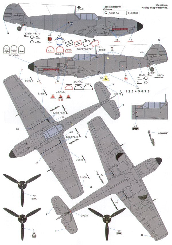 Techmod TM24010 1:24 Messerschmitt Bf-109E-4