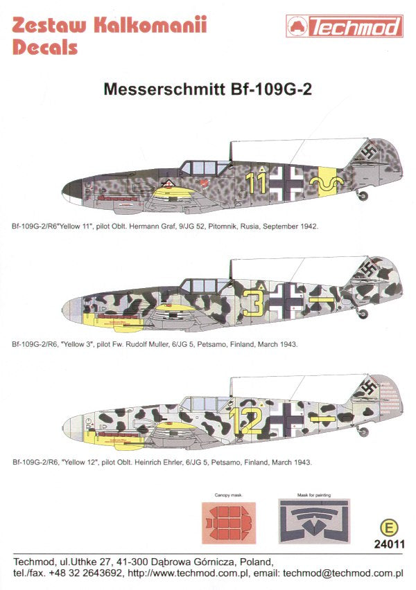 Techmod TM24011 1:24 Messerschmitt Bf-109G-2