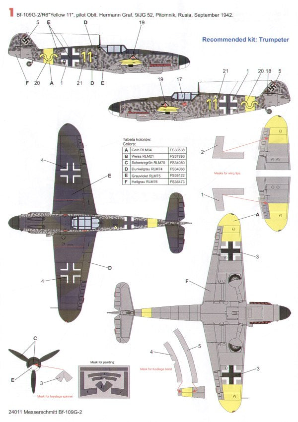 Techmod TM24011 1:24 Messerschmitt Bf-109G-2