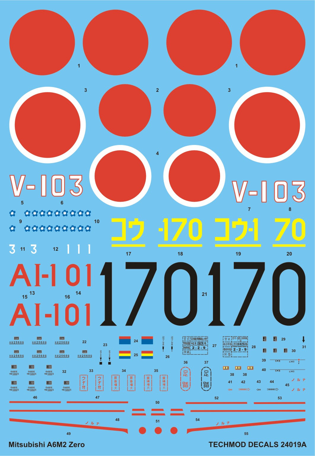 Techmod TM24019 1:24 Mitsubishi A6M2 Zero