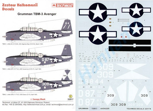 Techmod TM32017 1:32 Grumman TBM-3 Avenger