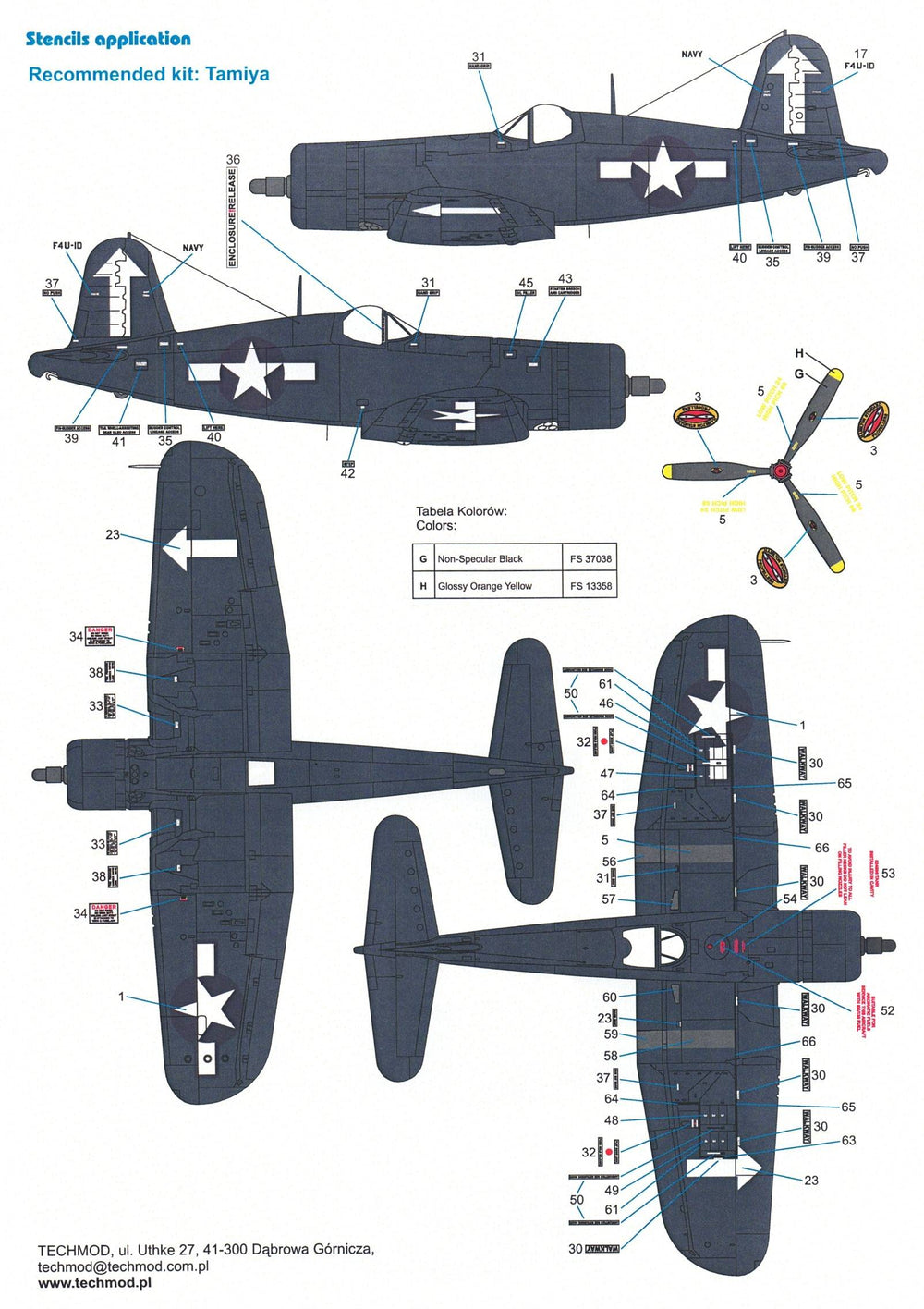 Techmod TM32018 1:32 Vought F4U-1D Corsair