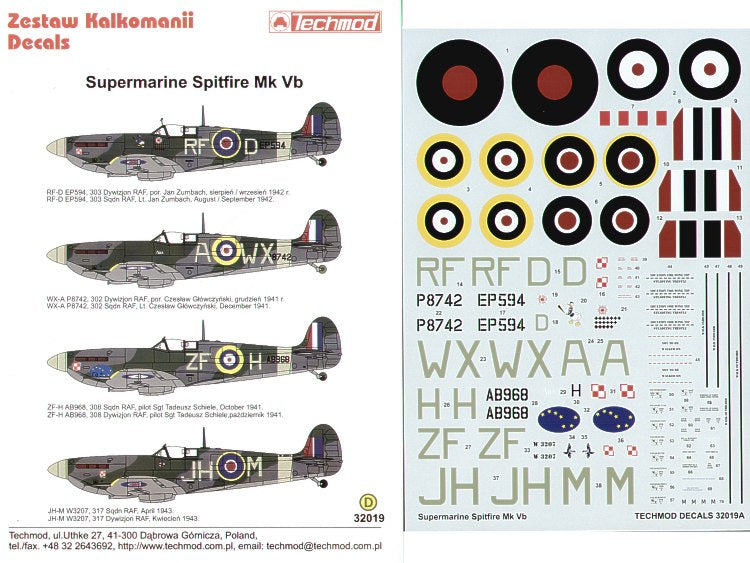 Techmod TM32019 1:32 Supermarine Spitfire Mk.Vb