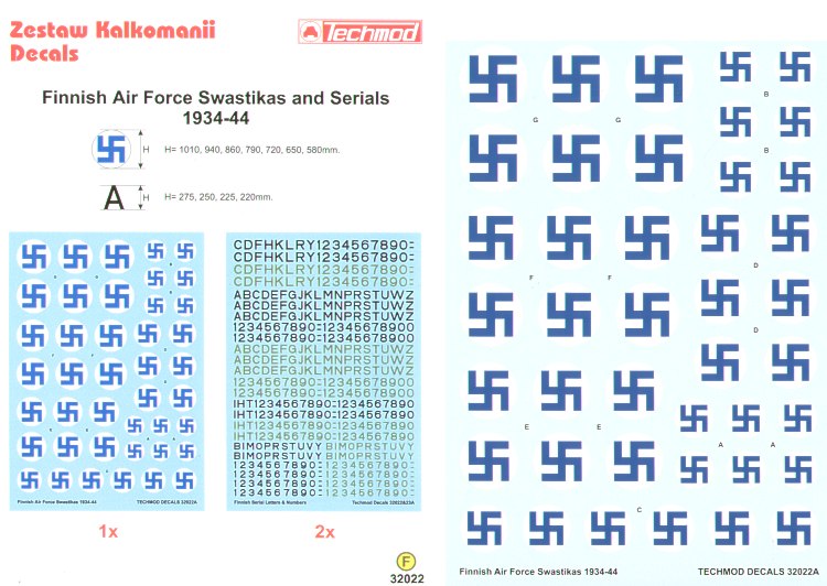Techmod TM32022 1:32 Finnish Air Force Swastika National Insignia