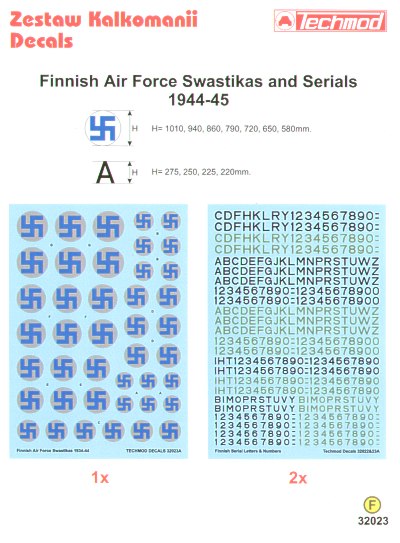 Techmod TM32023 1:32 Finnish Air Force Swastika National Insignia