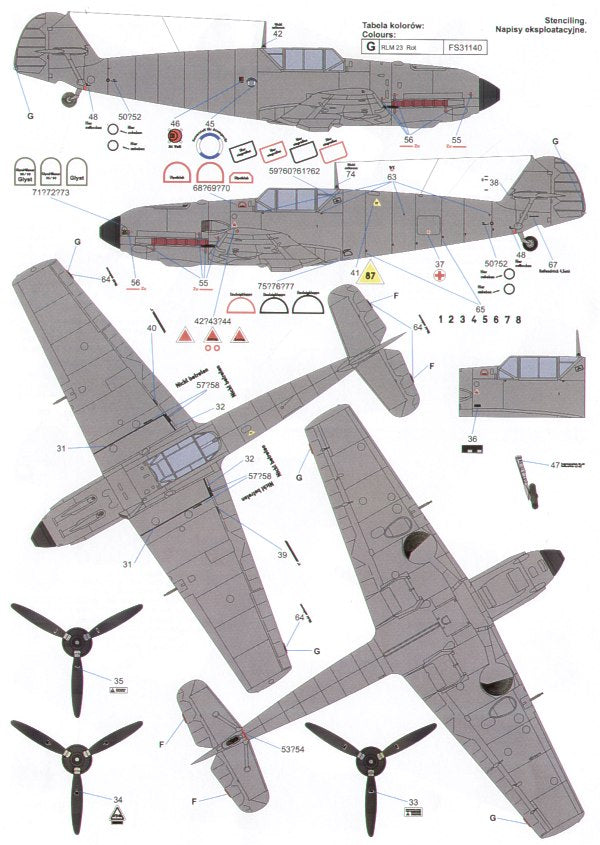 Techmod TM32027 1:32 Messerschmitt Bf-109E-4