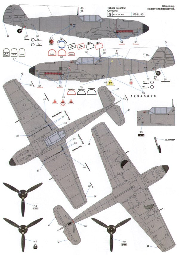 Techmod TM32028 1:32 Messerschmitt Bf-109E-4