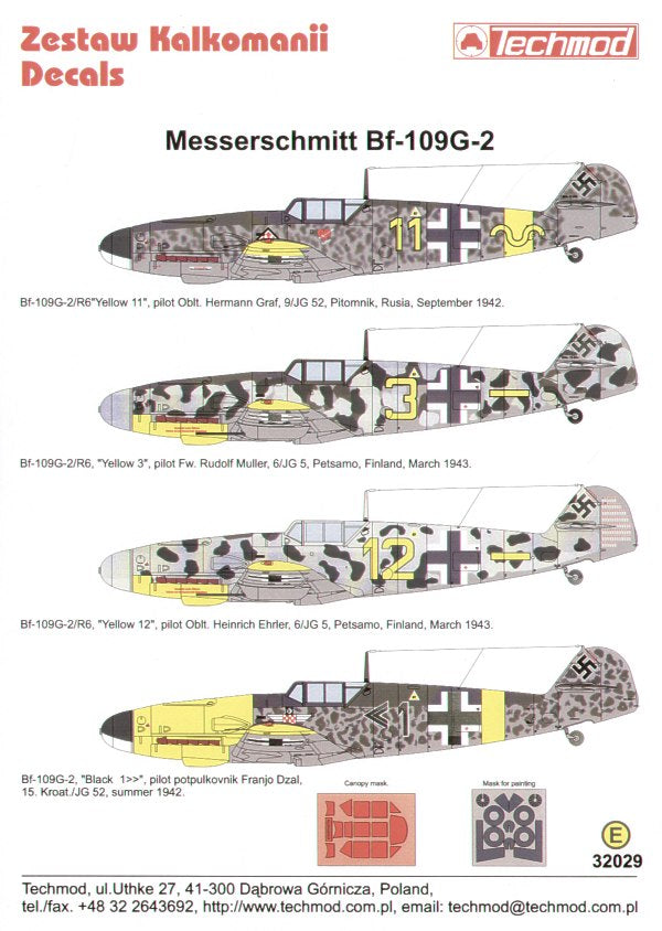 Techmod TM32029 1:32 Messerschmitt Bf-109G-2