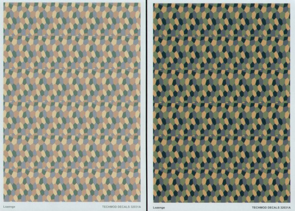 Techmod TM32031 1:32 WWI Lozenge 4 colour for upper and lower surfaces