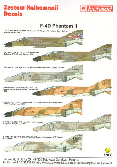 Techmod TM32033 1:32 McDonnell F-4D Phantom II