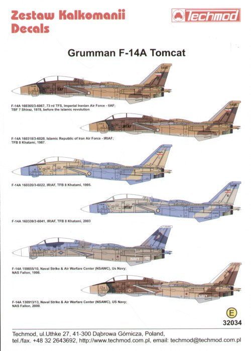Techmod TM32034 1:32 Grumman F-14A Tomcats