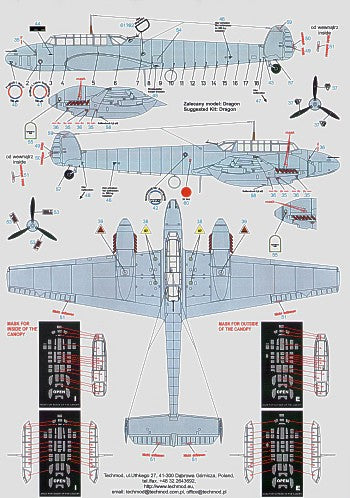 Techmod TM32042 1:32 Messerschmitt Bf-110C/Bf-110D