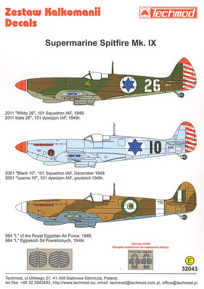 Techmod TM32043 1:32 Supermarine Spitfire Mk.IX