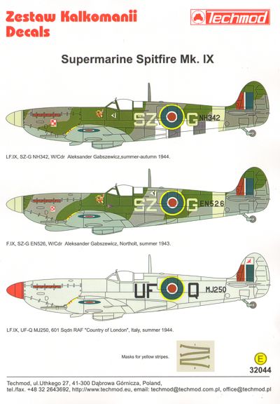 Techmod TM32044 1:32 Supermarine Spitfire Mk.IX