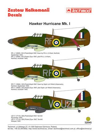 Techmod TM32045 1:32 Hawker Hurricane Mk.I