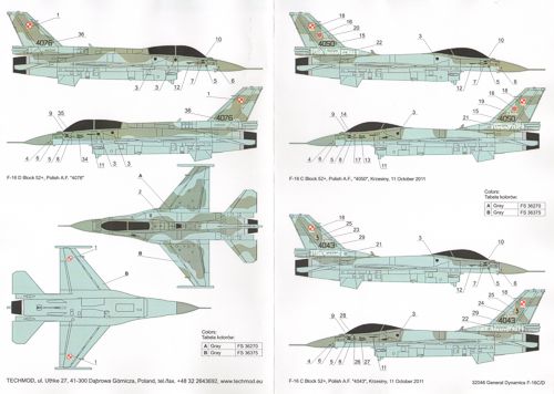 Techmod TM32046BT 1:32 Lockheed-Martin F-16C/F-16D Block 52+ Polish Air Force