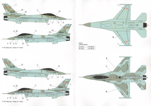 Techmod TM32046BT 1:32 Lockheed-Martin F-16C/F-16D Block 52+ Polish Air Force