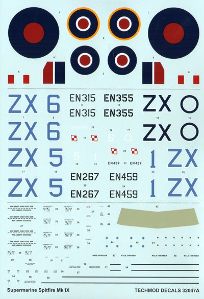 Techmod TM32047 1:32 Supermarine Spitfire Mk.IXc 4 x North Africa 1943